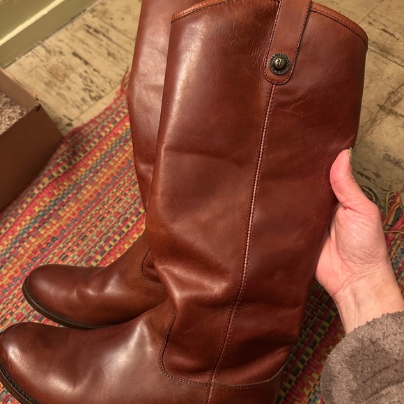 Frye Melissa button lug extended calf boots - Picture 5 of 13